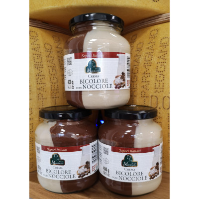 Krem dwukolorowy ​z orzechami laskowymi